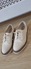 M&S cream patent leather