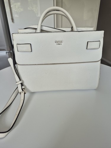 Guess white faux - faux, leather