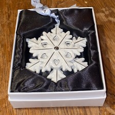 Pandora 2015 White China Snowflake Christmas Tree Decoration in Original Box