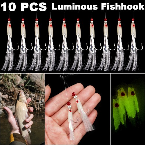 10pcs luminous bait feathers - bait,