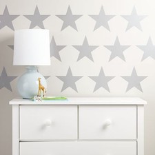 Silver stars wall stickers - silver, art