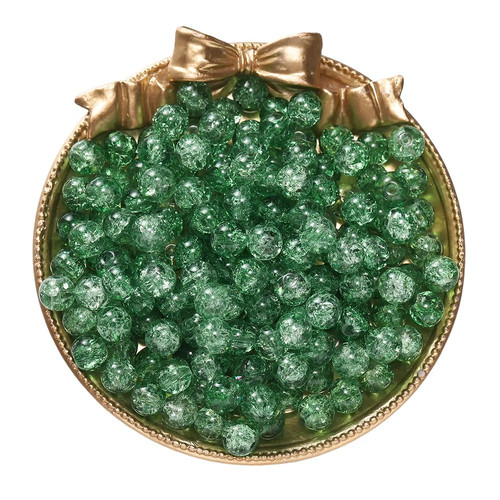 100x glass crackle beads loose - crackle,