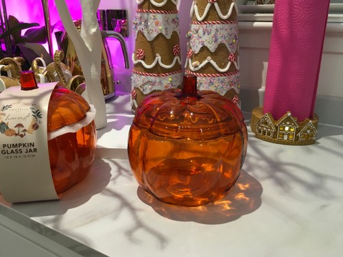 Halloween orange glass large - halloween,