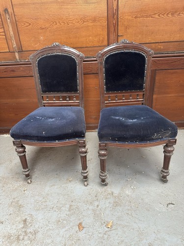 Pair edwardian chairs - of, for