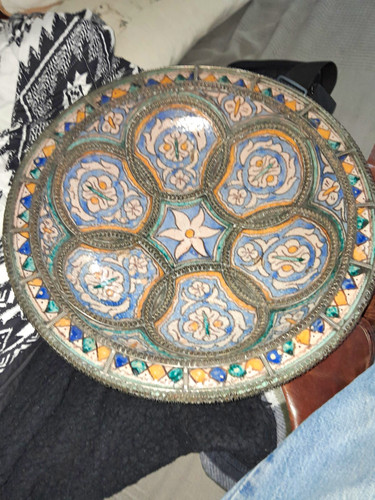 Moorish ceramic dish bowl - ceramic,