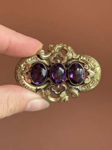 Antique victorian brooch three - brooch,
