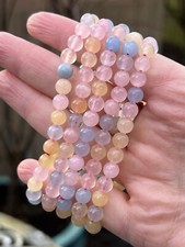 Morganite Crystal Beaded