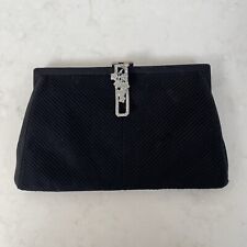 1940s Black Clutch Hand Bag