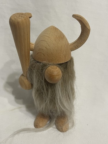 Vintage wooden viking gnome - viking,