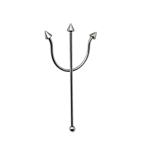 Trident scaffold bar earring - bar,