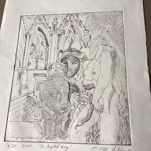 Val denham etching - denham,