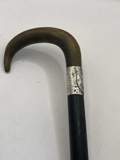 FABULOUS ANTIQUE SILVER MOUNTED UNISEX WALKING STICK/CANE. BIRMINGHAM 1888