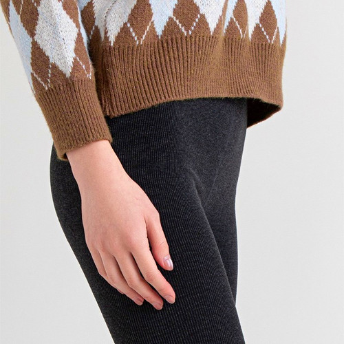 Women black knit solid - knit,
