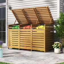 Outdoor Wooden Storage Bin –