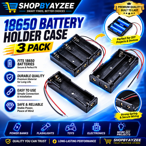 3pcs 18650 battery holder box - 18650,