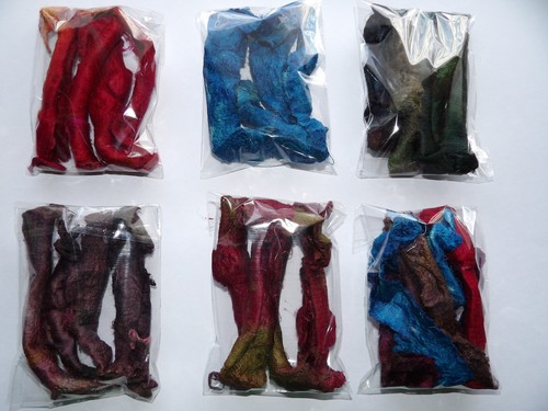 Hand dyed undyed silk - hand,