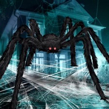 30-200CM Hairy Giant Spider Halloween Prop Haunted House Party In/Outdoor Decor