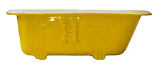 Hurlingham Miniature Cast Iron Bath (Soap dish) painted RAL 1032 Broom Yellow