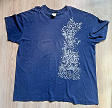 Jordan 3XL Blue T-Shirt Tee Retro Y2K Baggy Sneakers Air Rare Tribal Design