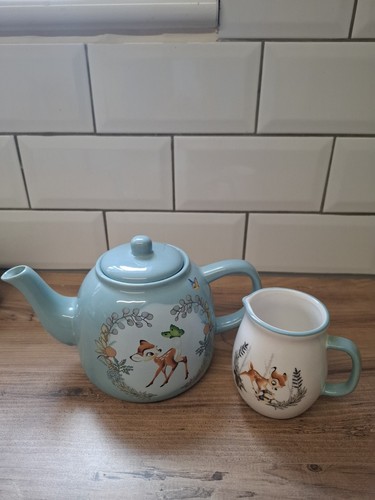 Disney bambi teapot and milk - disney,