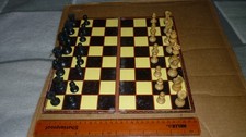 Small Vintage Wooden Chess Set