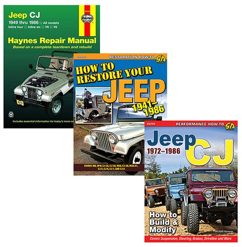 Jeep book set repair - cj, 3-book