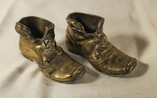 2x Vintage Brass Boot Match Holder Solid Brass Boot Vesta