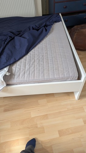 Ikea double bed frame and - bed,