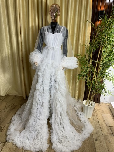 Bridal robe tulle - tulle,