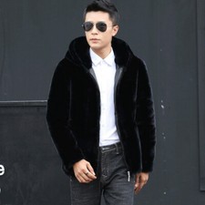Men Faux Fur Coat Jacket