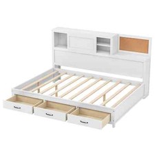 COSTWAY Daybed Frame with 3