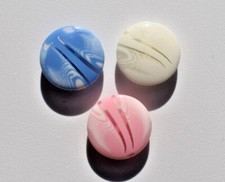 Marbled stripe baby button -