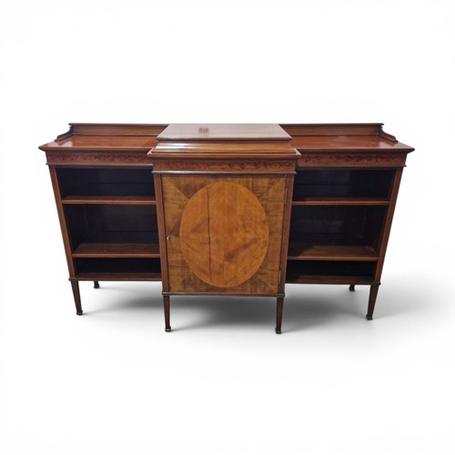 Inlaid mahogany breakfront - inlaid,