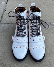 TED BAKER Girls Size 4 UK (EU 37) White Boots /Shoes 