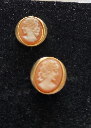Vintage gold plated cameo - vintage,