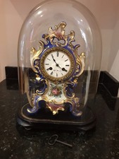 Henri Marc A Paris Domed Ceramic Mantel Clock 36.5cm H approximately 