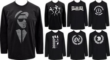 Mens SKA Long Sleeve Top Two Tone Rocksteady Oi Walt Jabsco Reggae R&B Brighton