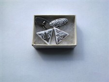 VINTAGE SIAM SILVER CUFF LINKS, WITH A PICTURE OF A BUDDHA
