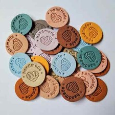 Handmade Faux Leather/Suede Feel Labels Tag for Sewing Crochet Knitting Wool