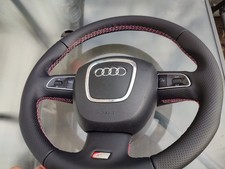 Audi A4 S-Line Steering Wheel Reconditioned Black Leather And Perforated Leather