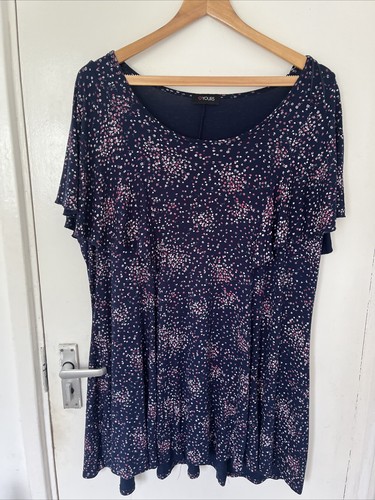 Yours clothing blue floral top - clothing,