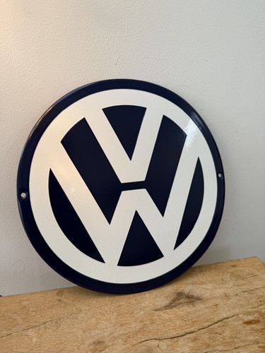 Enamel sign camper - vw,