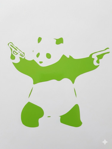 Banksy panda graffiti vinyl - banksy,