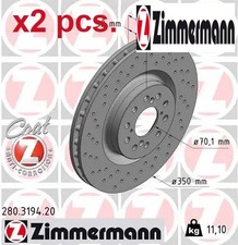X2 PCS FRONT BRAKE DISC SET