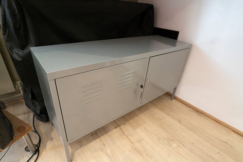 Ikea grey metal storage