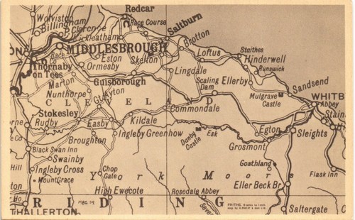 Map postcard frith - postcard, by