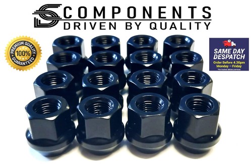 Black open wheel nuts - 24,