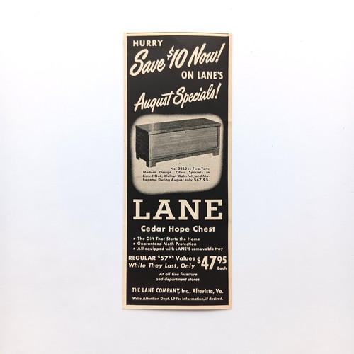 1948 lane usa furniture - lane,