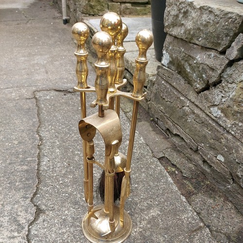 Vintage brass fireplace - brass, 4