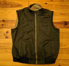 JEEP Mens Reversible Khaki Green & Beige Gilet Bodywarmer Jacket 8XL 54" - Chest